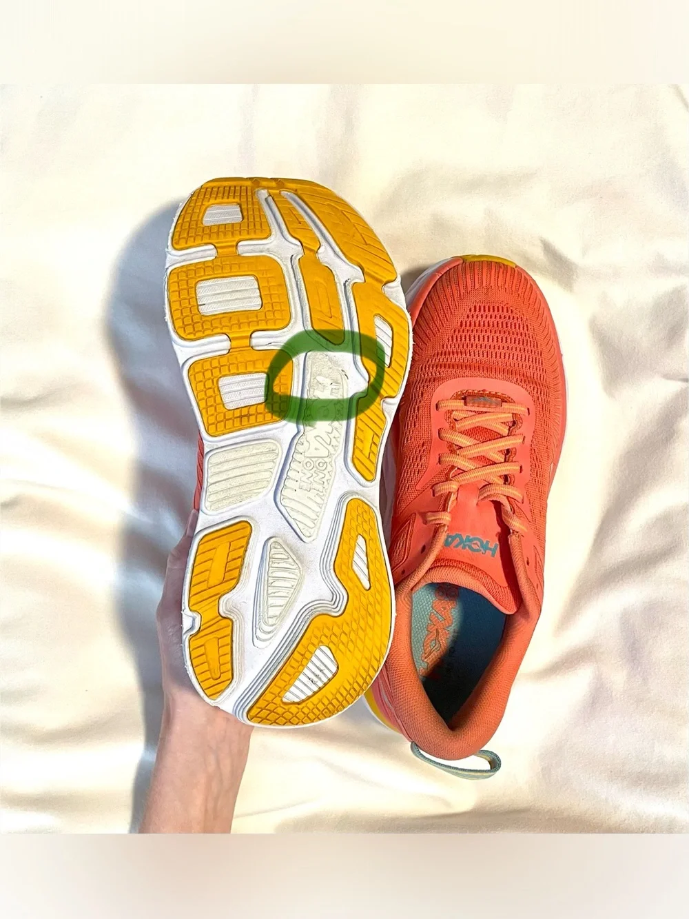 *EUC* HOKA One One Bondi 7 Running Shoes - Wmn's Sz 8.5 - Orange - Comfort - Picture 11 of 12